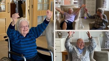 Residents keep fit at Consett care home